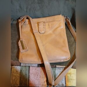 Lucky Brand Tan Leather Crossbody Bag